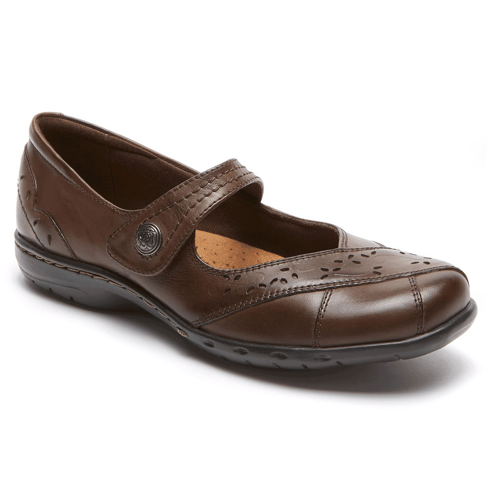 Rockport Womens Cobb Hill Petra Mary Jane - Flats Brown - DBR578630